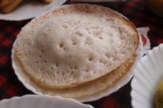 Appam are often filled with honey or a coconut cream. Photo courtesy Connie M.