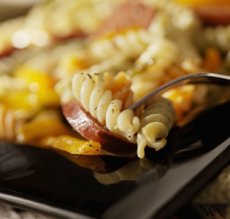 Apple-Walnut Pasta with Chicken Sausage