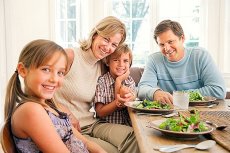 Family at Dining Room Table