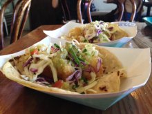 fish tacos at Tacos Punta Cabras
