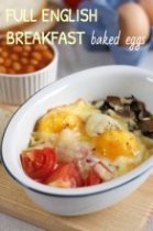 Full English breakfast baked eggs - a healthier version of a traditional British fry up, with all the same flavour!