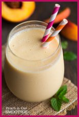 Peach & Oat Breakfast Smoothie | Cooking Classy