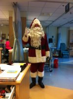 Santa in the Chemo Room Dec. 24, 2012