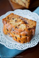 Super-moist, tender Cinnamon-Swirl Bread with Chocolate Chips by sallysbakingaddiction.com. Simple ingredients, easy to make!