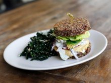 true food kitchen, quinoa burger, santa monica, california