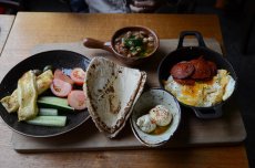 You'll find a spread of dishes such as labneh cheese on Lebanese tables in the morning. Photo courtesy Alpha.